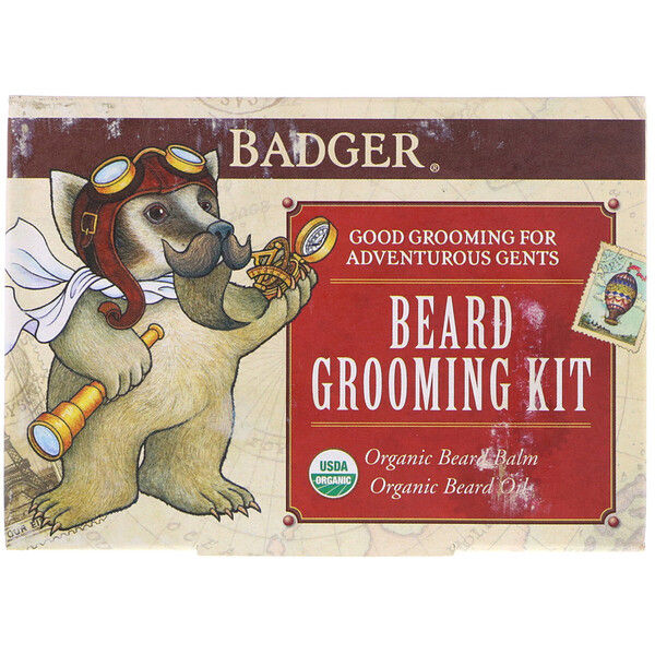 Badger Company, Beard Grooming Kit, 2 Piece Kit