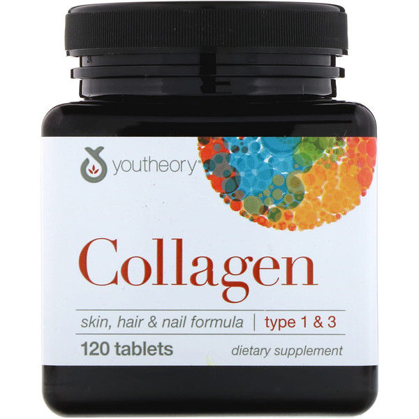 Youtheory, Collagen, Type 1 & 3, 120 s