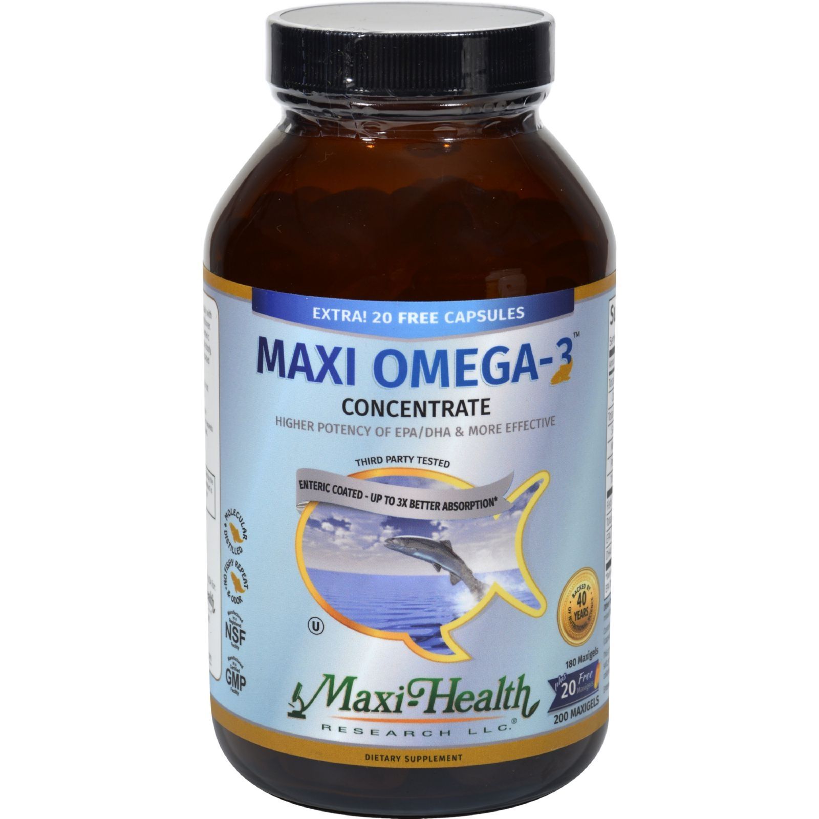 Maxi  Maxi Omega 3 Concentrate - 180 Maxigels