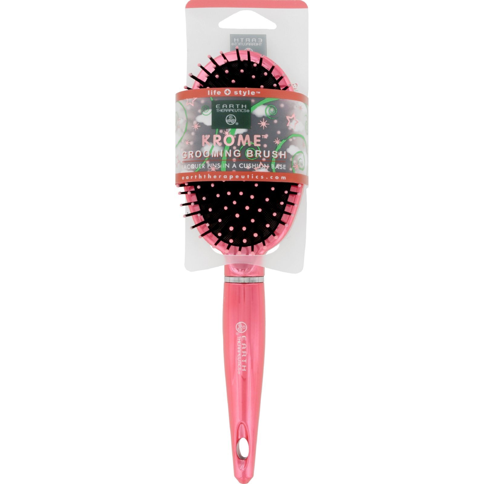 Earth Therapeutics Hair Brush - Cushion - Krome - Pearly Pink - 1 Count