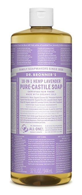 Dr. Bronner's Pure Castile Soap - Fair Trade And  - Liquid - 18 In 1 Hemp - Lavender - 32 Oz