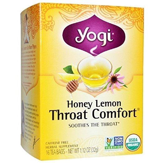 Yogi Throat Comfort al Tea Caffeine Free Honey Lemon - 16 Tea Bags