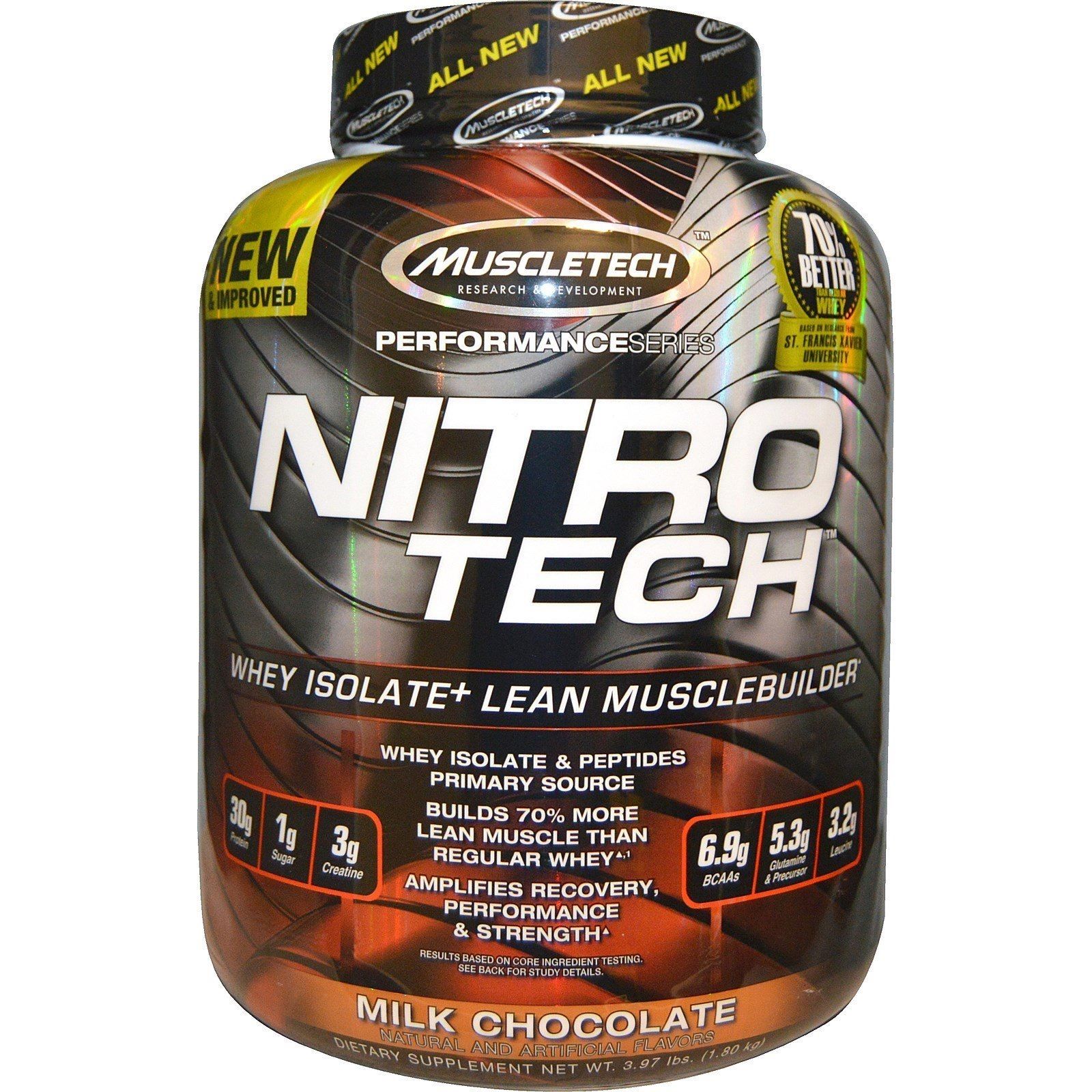 Muscletech, Muscle Tech, Nitro Tech Perf,Chocolate 4 Lb Ea 1