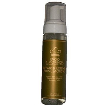 Nubian Heritage Mousse - Repair And Extend Shine Extra Virgin Olive Oil And Moringa - 7.5 Oz