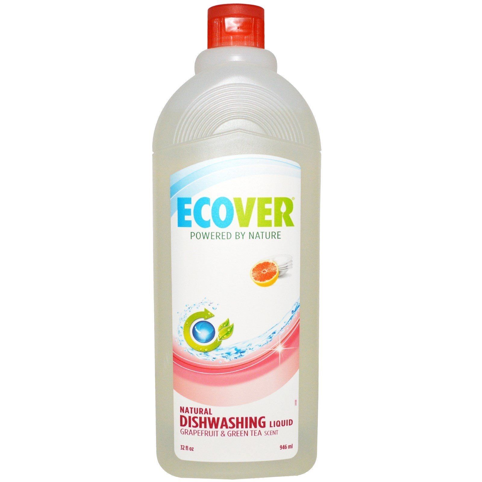 Ecover Liquid Dishwashing Detergent - Grapefruit And Green Tea - 32 Oz