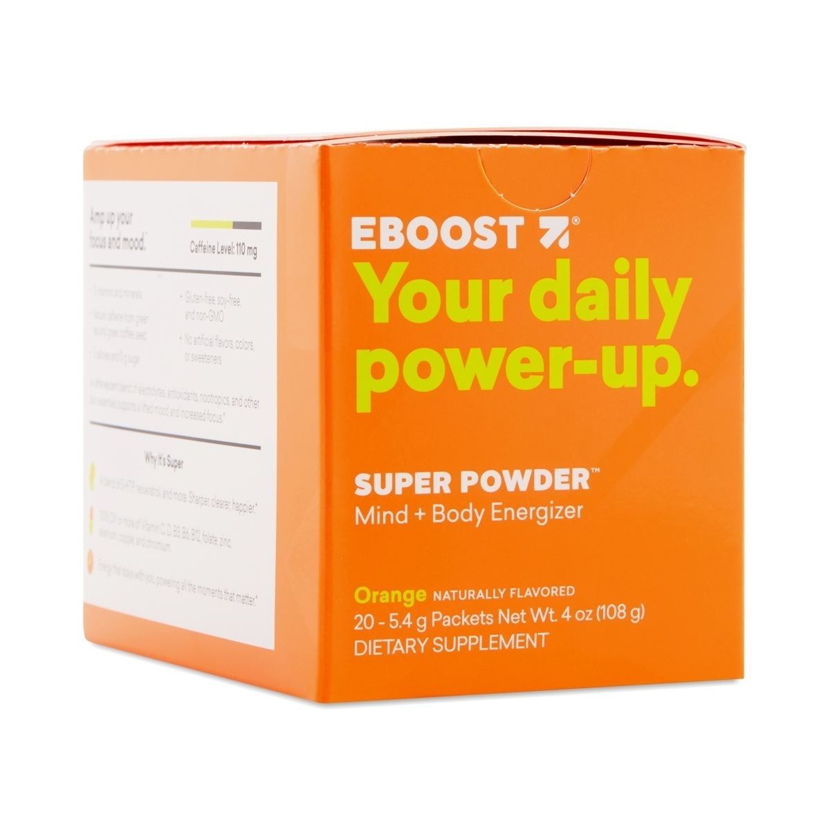 Eboost Natural Powder - Orange - Case Of 20 - .25 Oz