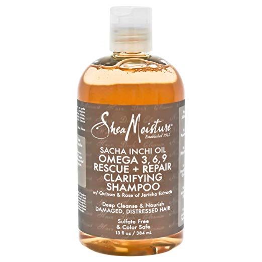 Shea Moisture Sacha Inchi Oil Omega-3-6-9 Rescue + Repair Clarifying Shampoo 13 Fl Oz.