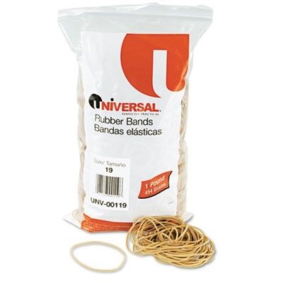 Universal Office Products, Rubber Bands, Size 19, 3-1/2 X 1/16, 1240 Bands/1Lb Pack