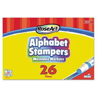 The Board Dudes, Alphabet Stampers Washable Markers, 26 Lettered Markers A-Z, 26/Set