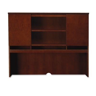 Mayline Company, Sorrento Series Assmbld Hutch With Wood Doors, 72W X 15D X 52?H, Bourbon Cherry