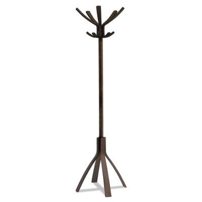 black wooden coat stand