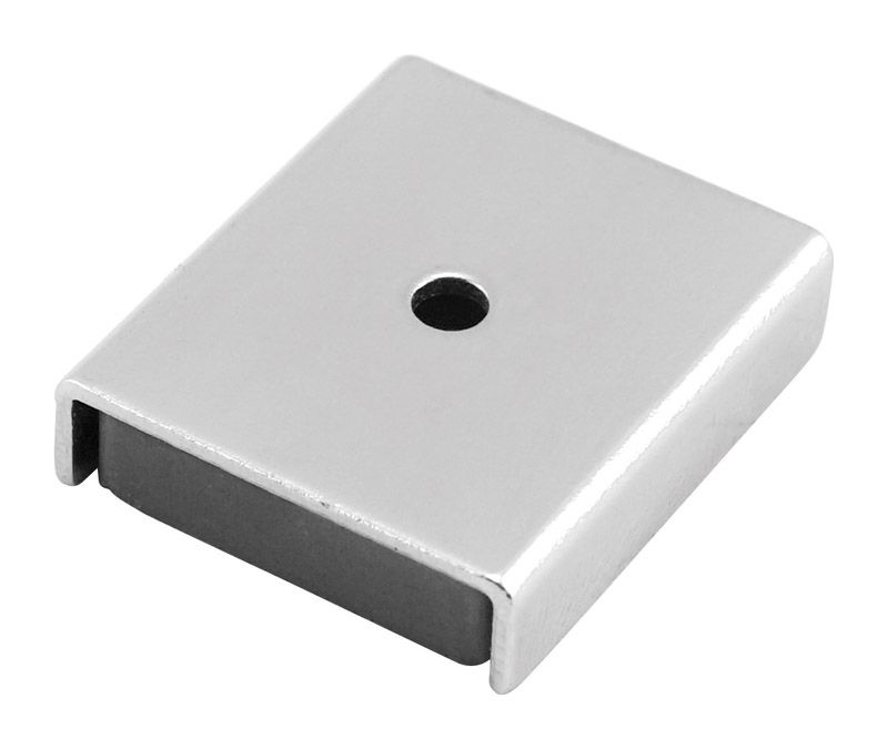 Master Magnetics  1 In. Ceramic  Latch Magnet  7 Lb. Pull 3.4 Mgoe Silver  2 Pc.