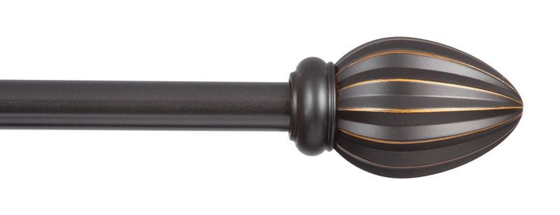 Kenney  Oil Rubbed  Bronze  Fast Fit Bailey  Curtain Rod  120 In. L