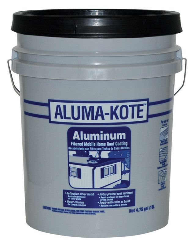 Gardner  Aluma-Kote  Gloss  Silver  Fibered Aluminum  Fibered Aluminum Roof Coating  5 Gal.