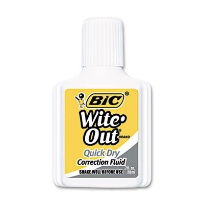 bic wite out quick dry correction fluid