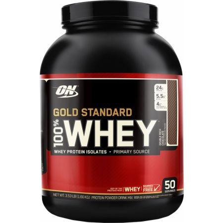 Optimum Gold Standard 100% Whey - Double Rich Chocolate - 5 lbs.