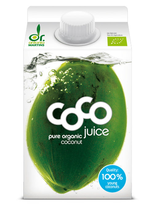 Coconut Water - Dr Antonio Martin's Coco Juice, Organic 500ml