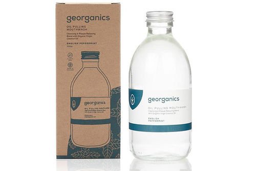 English Peppermint Oil Pulling Mouthwash 250ml (Georganics)