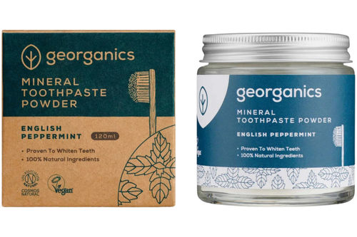 English Peppermint Toothpowder 60ml (Georganics)
