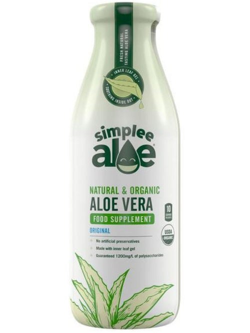 Unflavoured Aloe Vera Dietary Supplement Drink, Organic 500ml (Simplee Aloe)