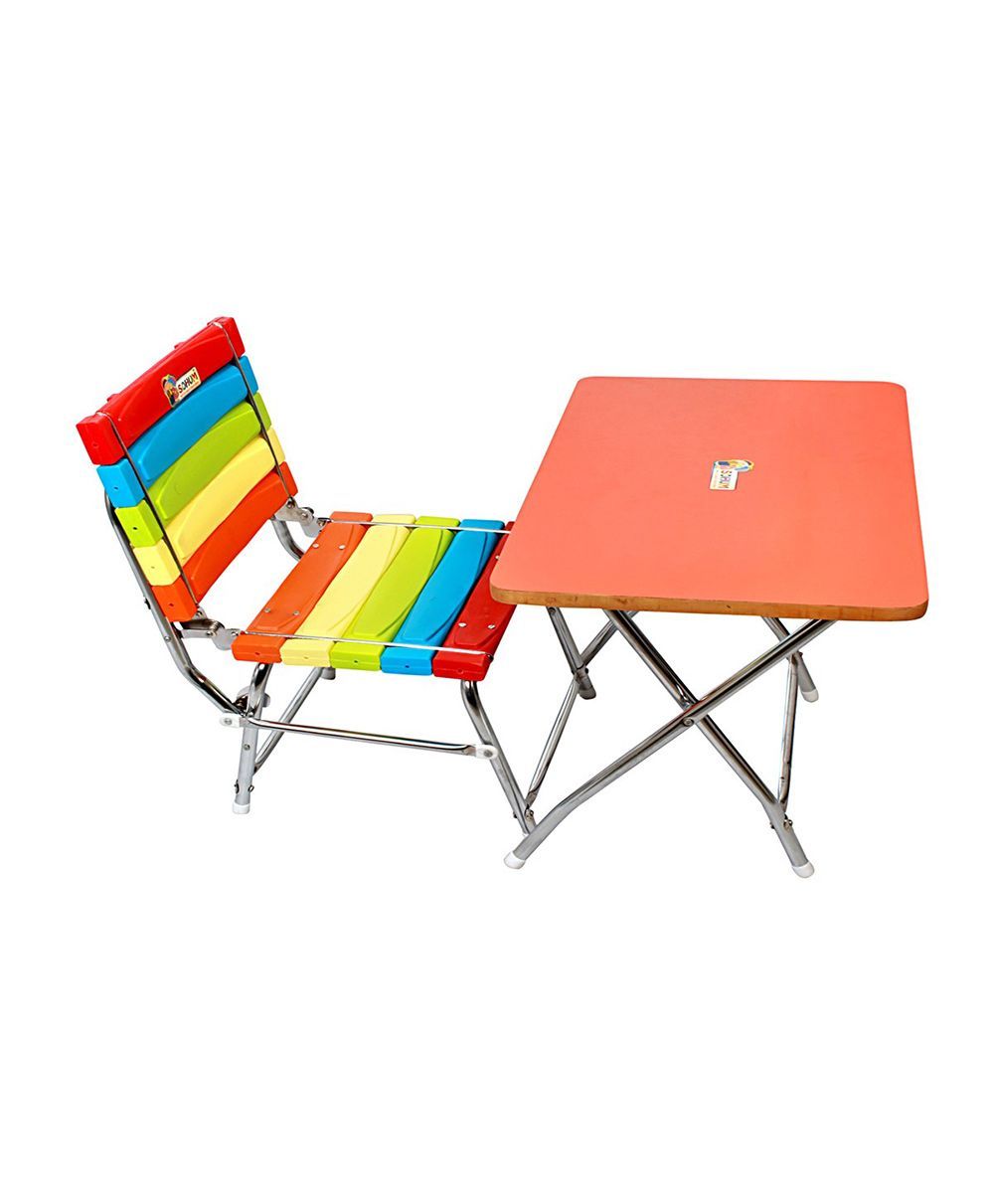 Sohum Comfortable Chair And Table Set - Multicolor