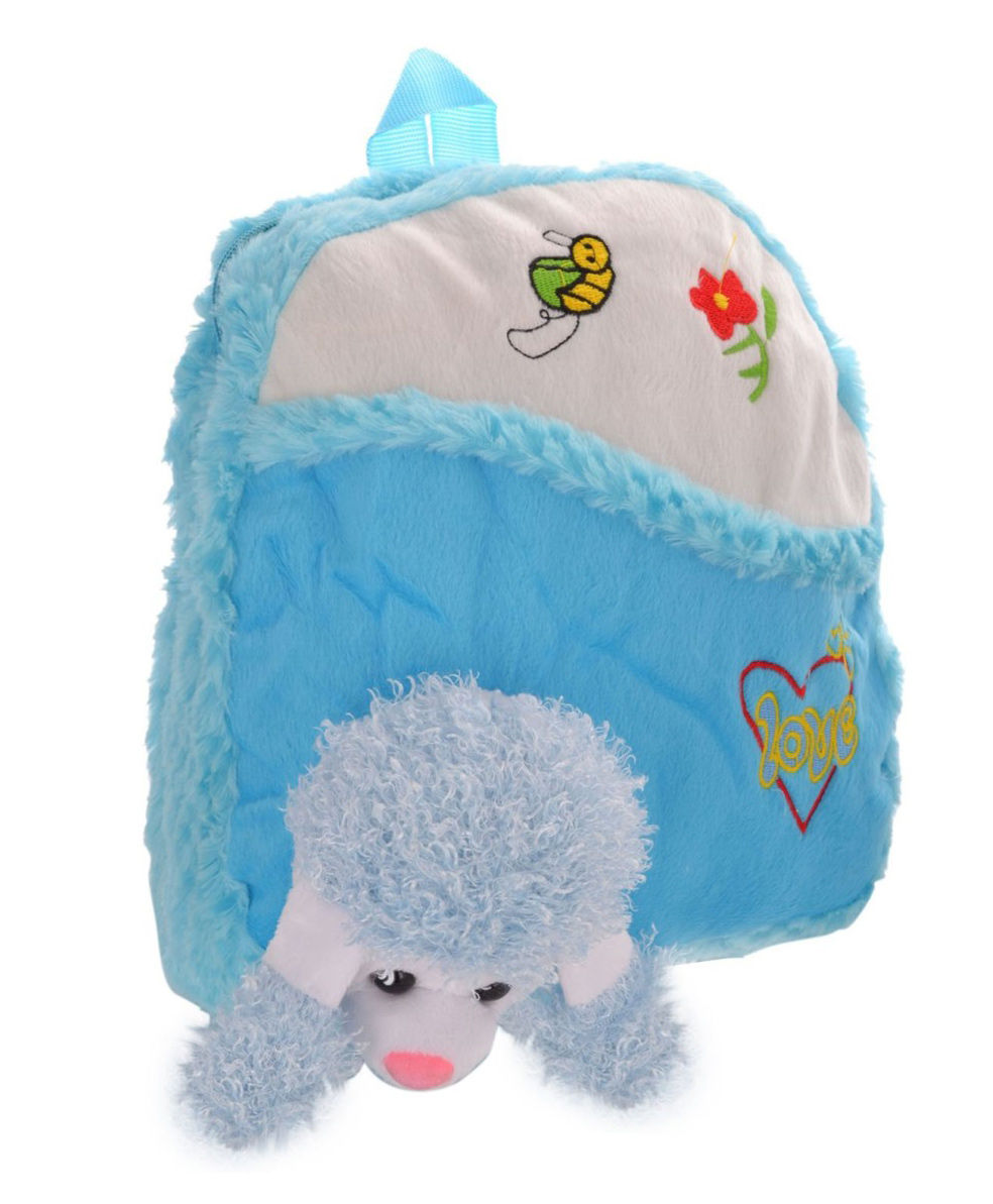 Twisha Nursery Bag With Dog Applique Blue