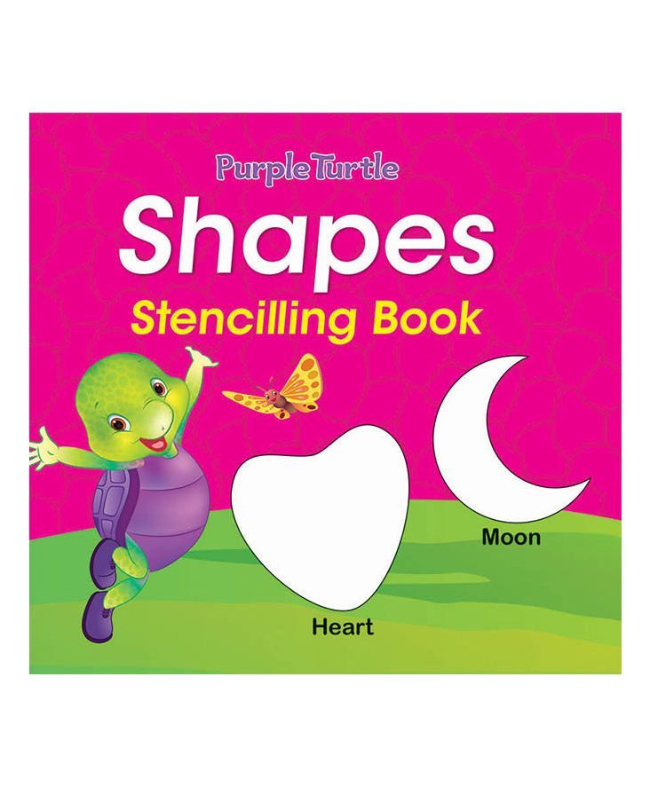 Purple Turtle Shapes Stencil Board Book