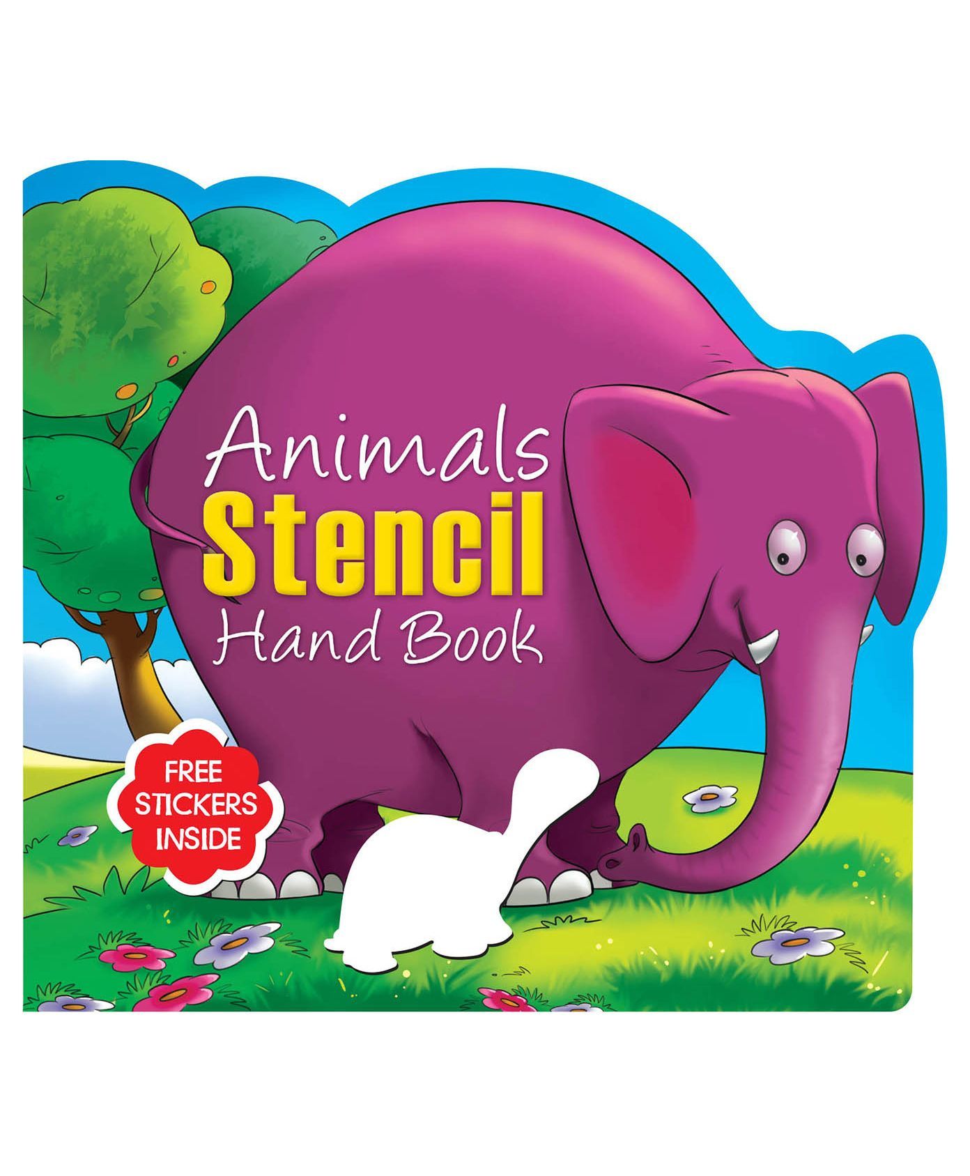Purple Turtle Animal Stencil Hand Book