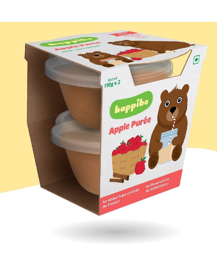 Happibo Apple Puree Pack Of 2 - 220 gms