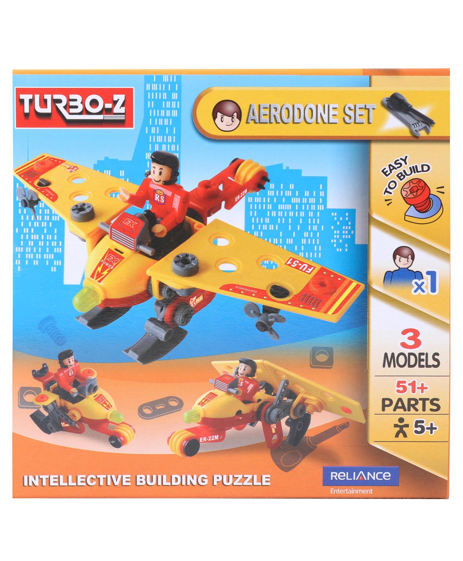 Turboz Build And Play Aerodone Set Multicolour