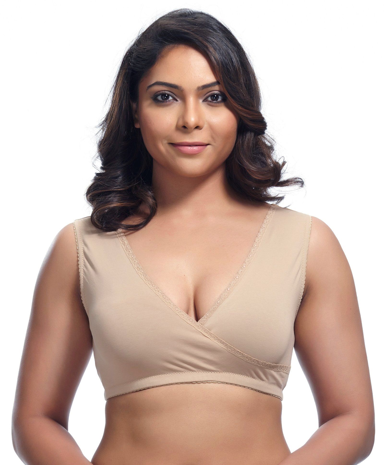 Kriti Maternity Sleep Bra Lace Trim - Nude Color