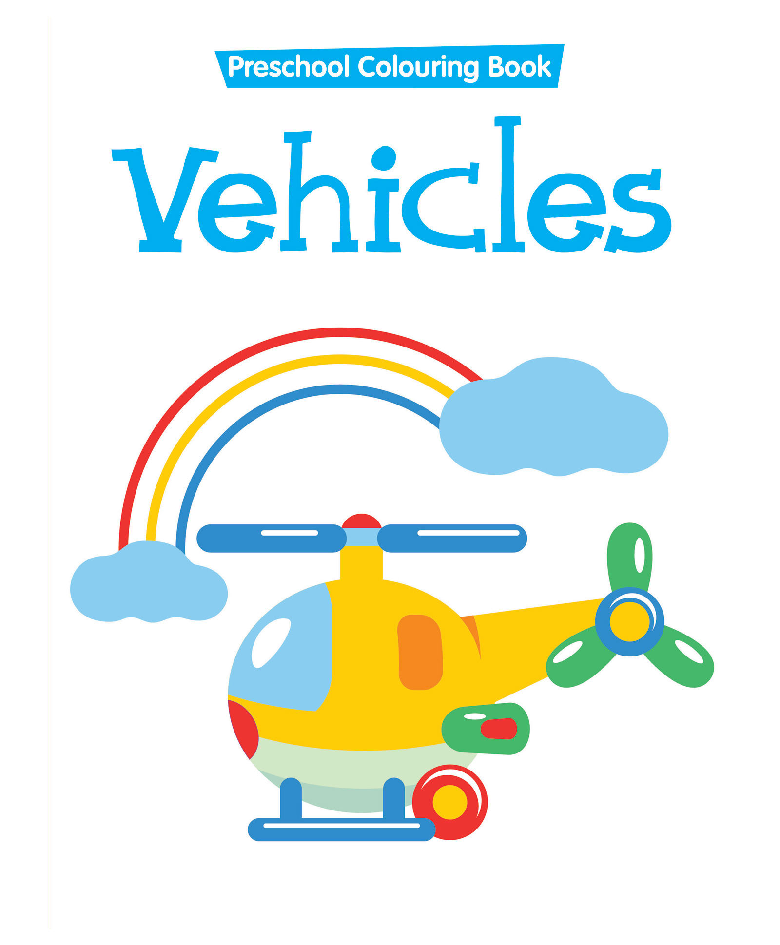 Preschool Coloring Book Vehicles