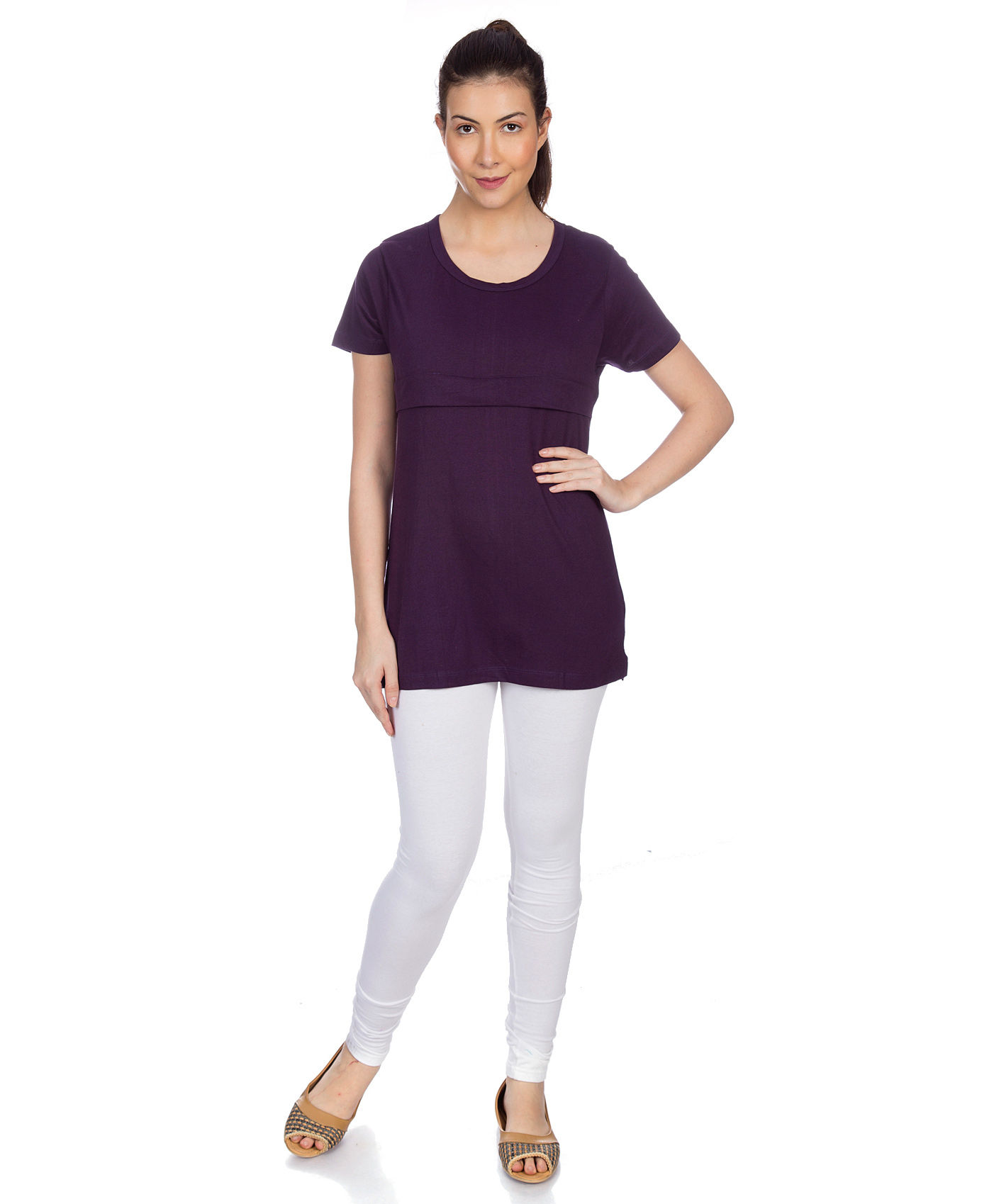 Buy Goldstroms Long Maternity Top - Dark Purple Online at