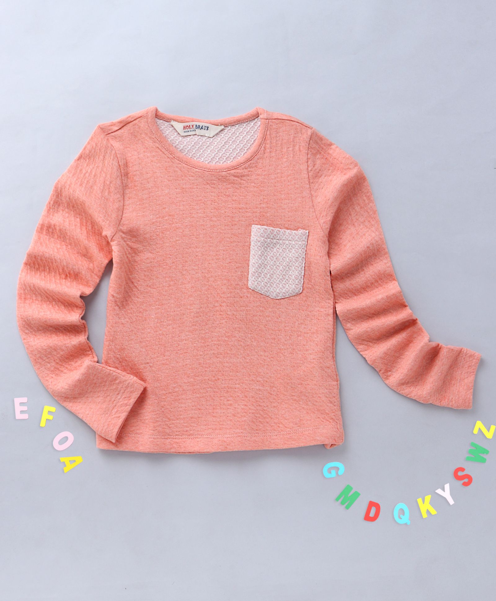 Holy Brats Crew Neck Roll Up Sleeves Tee