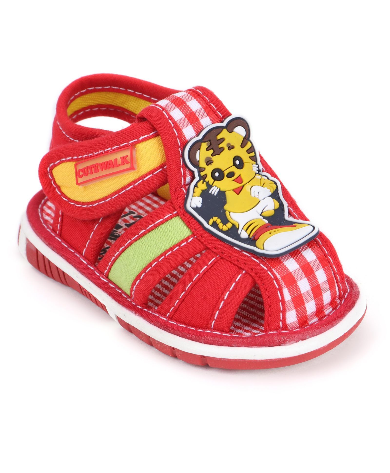 Buy Cute Walk by Babyhug Sandals Velcro Closure Cat Face Patch