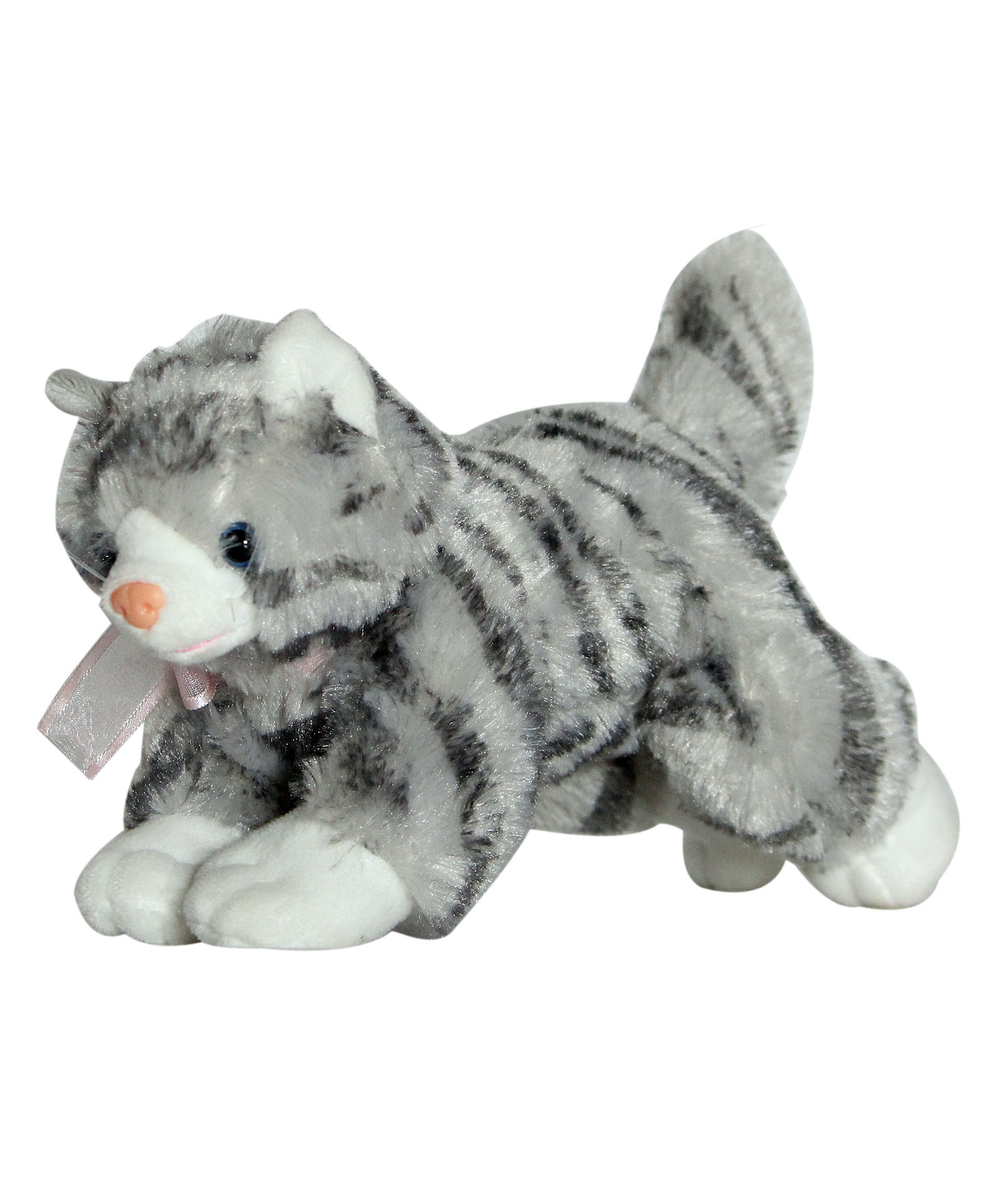 Soft Buddies Lying Cat Sot Toy Grey - 22 cm