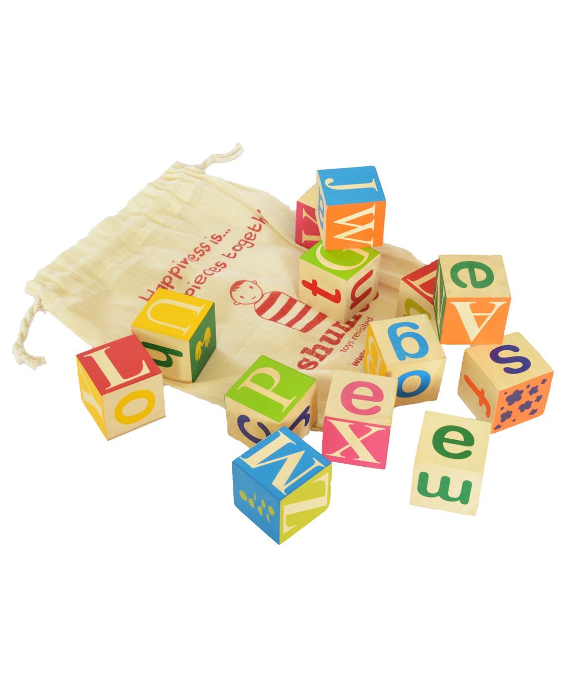Shumee Wooden Alpha Blocks - 13 Pieces