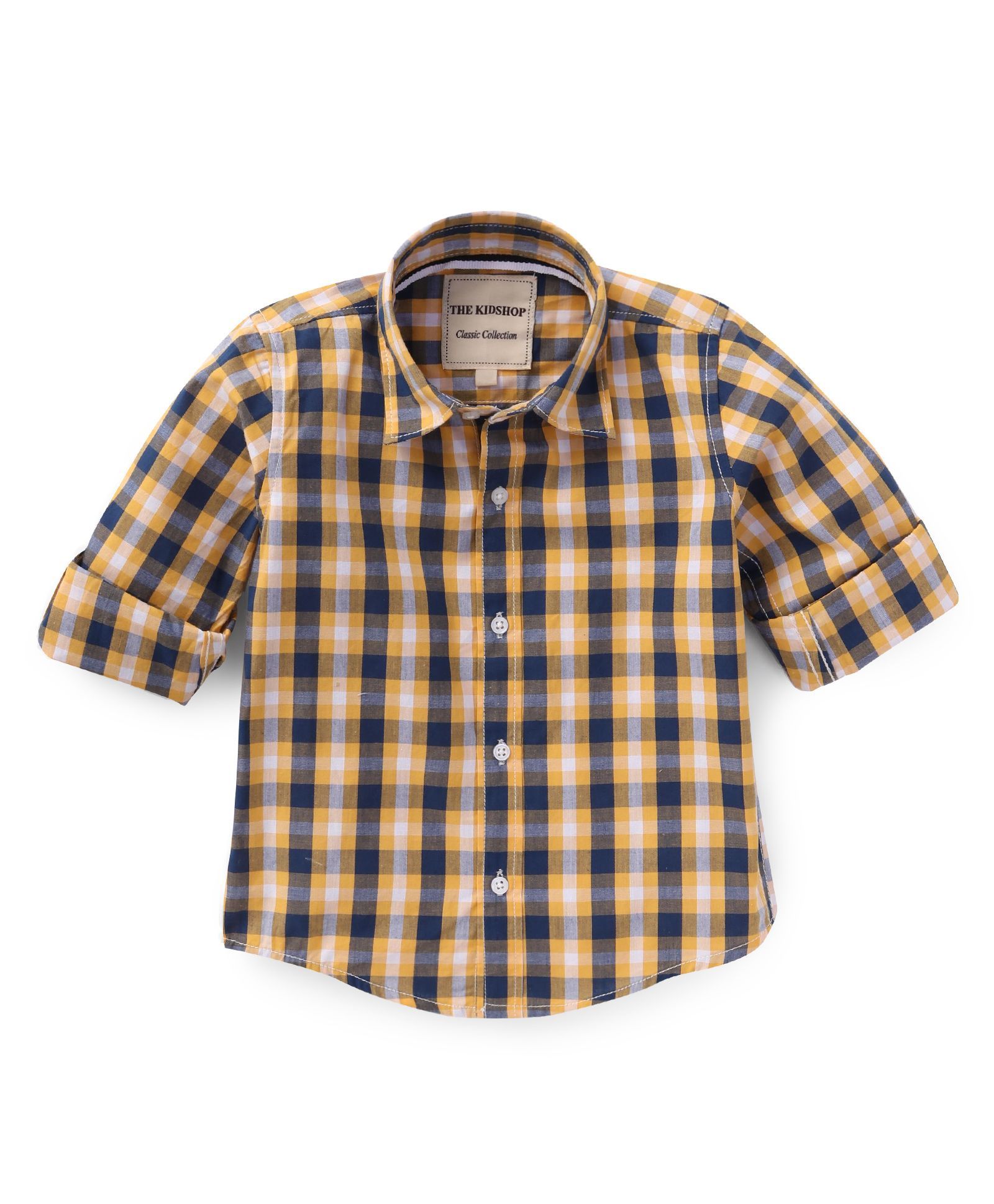 The kidShop Checks Shirt - Yellow & Black
