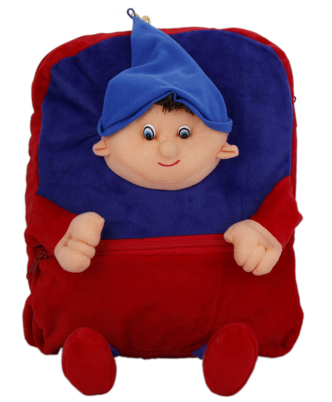 Deals India Kids Plush School Bag Blue Red