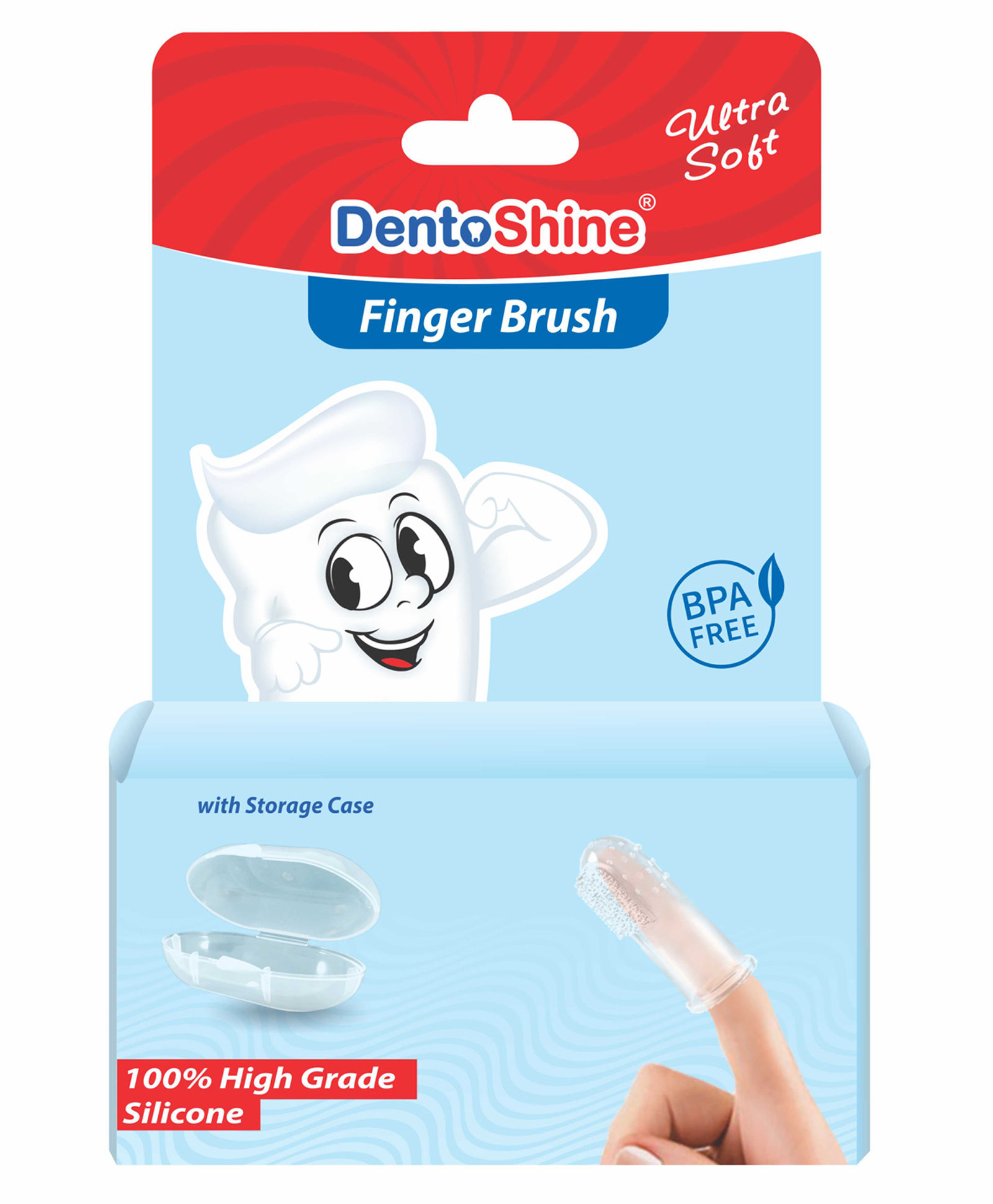 DentoShine Ultra Soft Finger Brush - Blue
