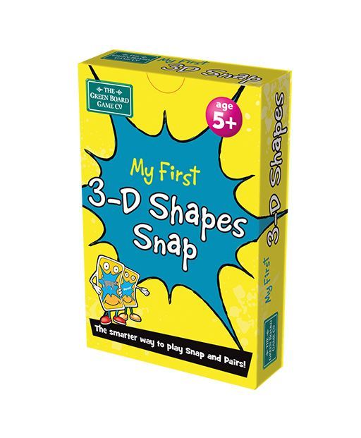 Green Board BrainBox 3D Shapes Snap Card Game