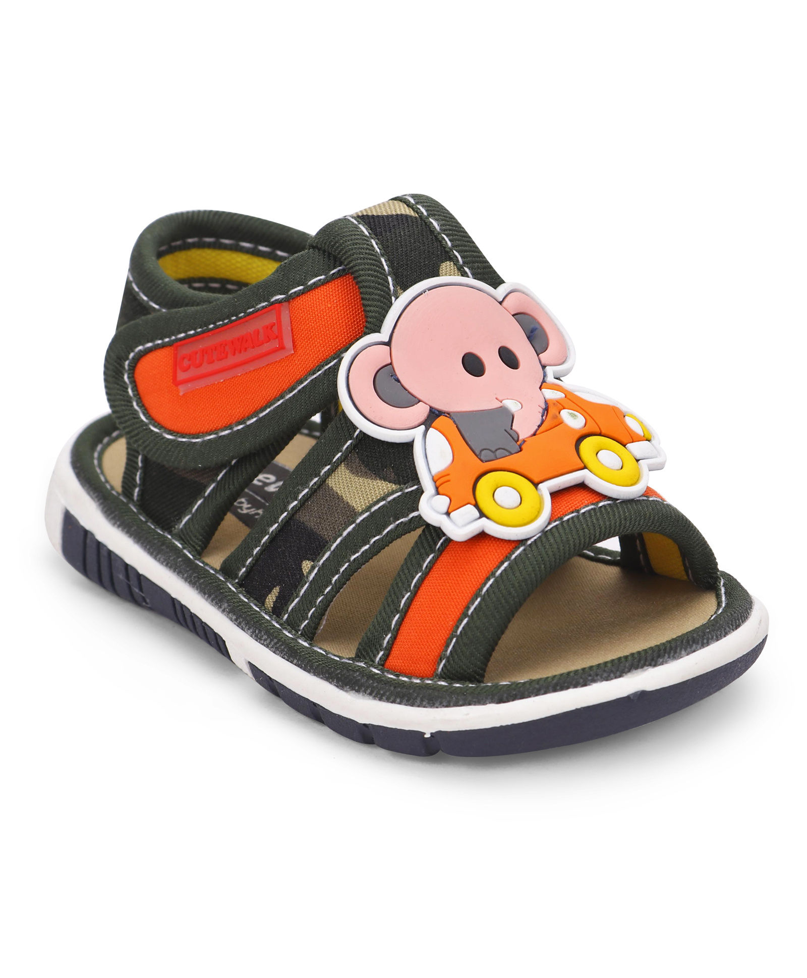 Cute Walk by Babyhug Sandals Elephant Motif - Green