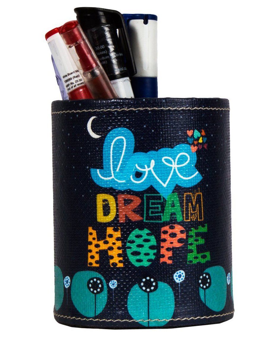 The Crazy Me Love Dream Hope Pen Stand - Navy