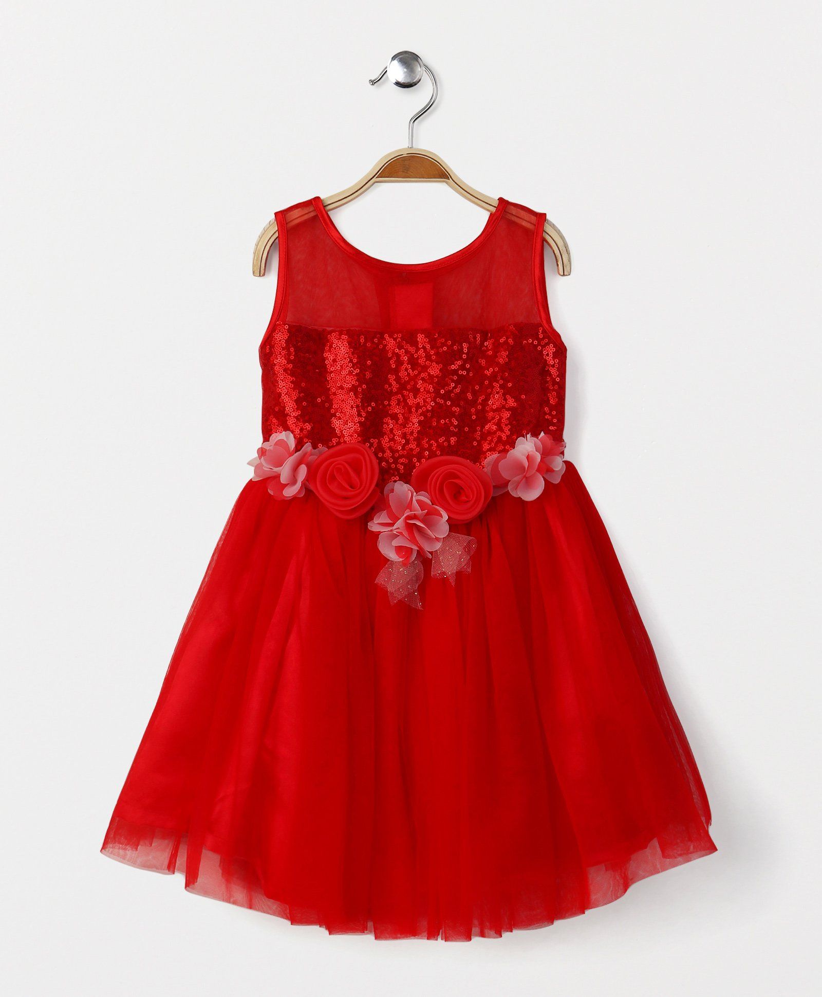 Katibi Party Wear Dress Floral Dress - Red