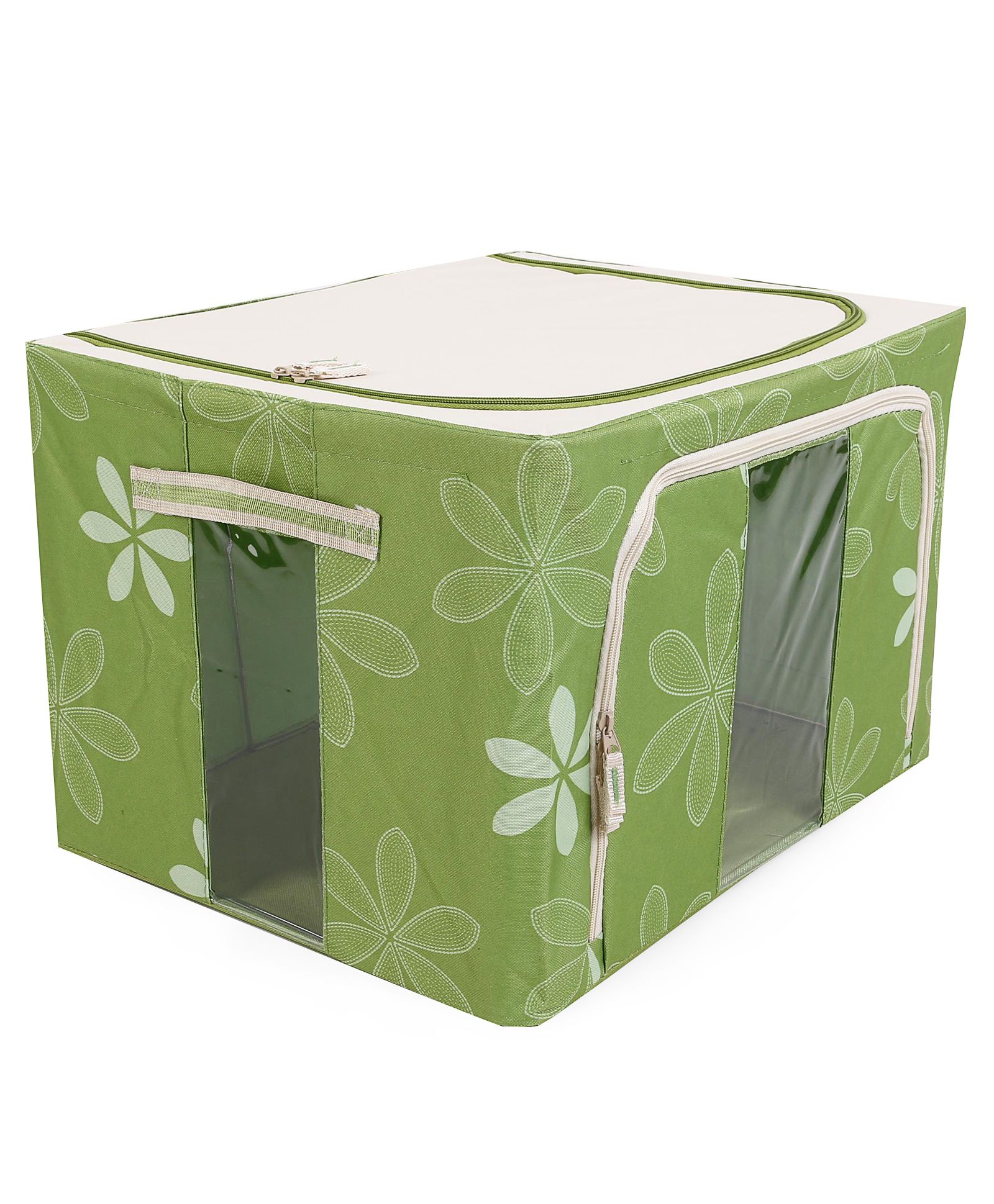 Foldable Storage Box Floral Print Cream Green Buy Online In Bahamas At Bahamas Desertcart Com Productid 117019507