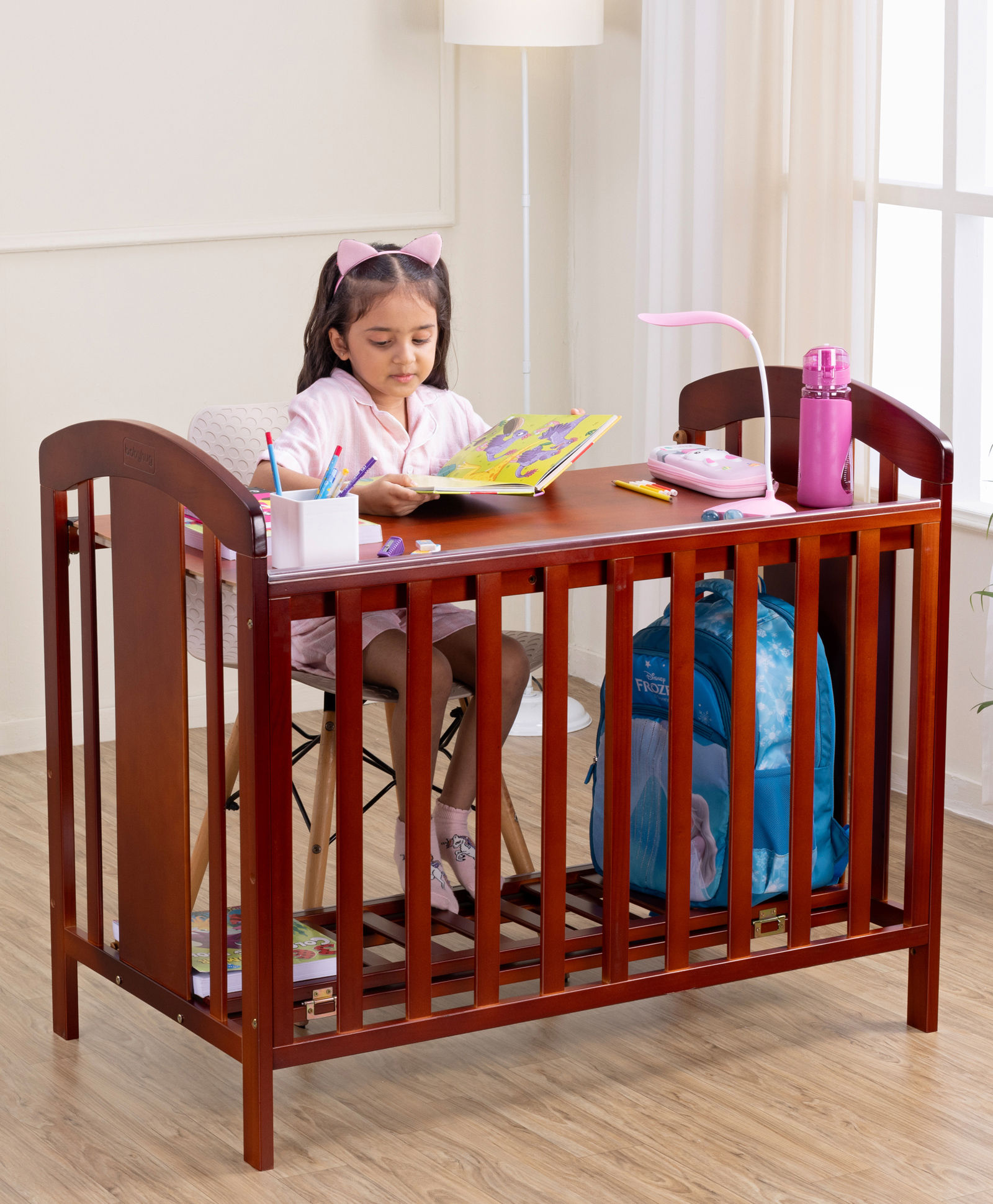 babyhug hamilton wooden cot