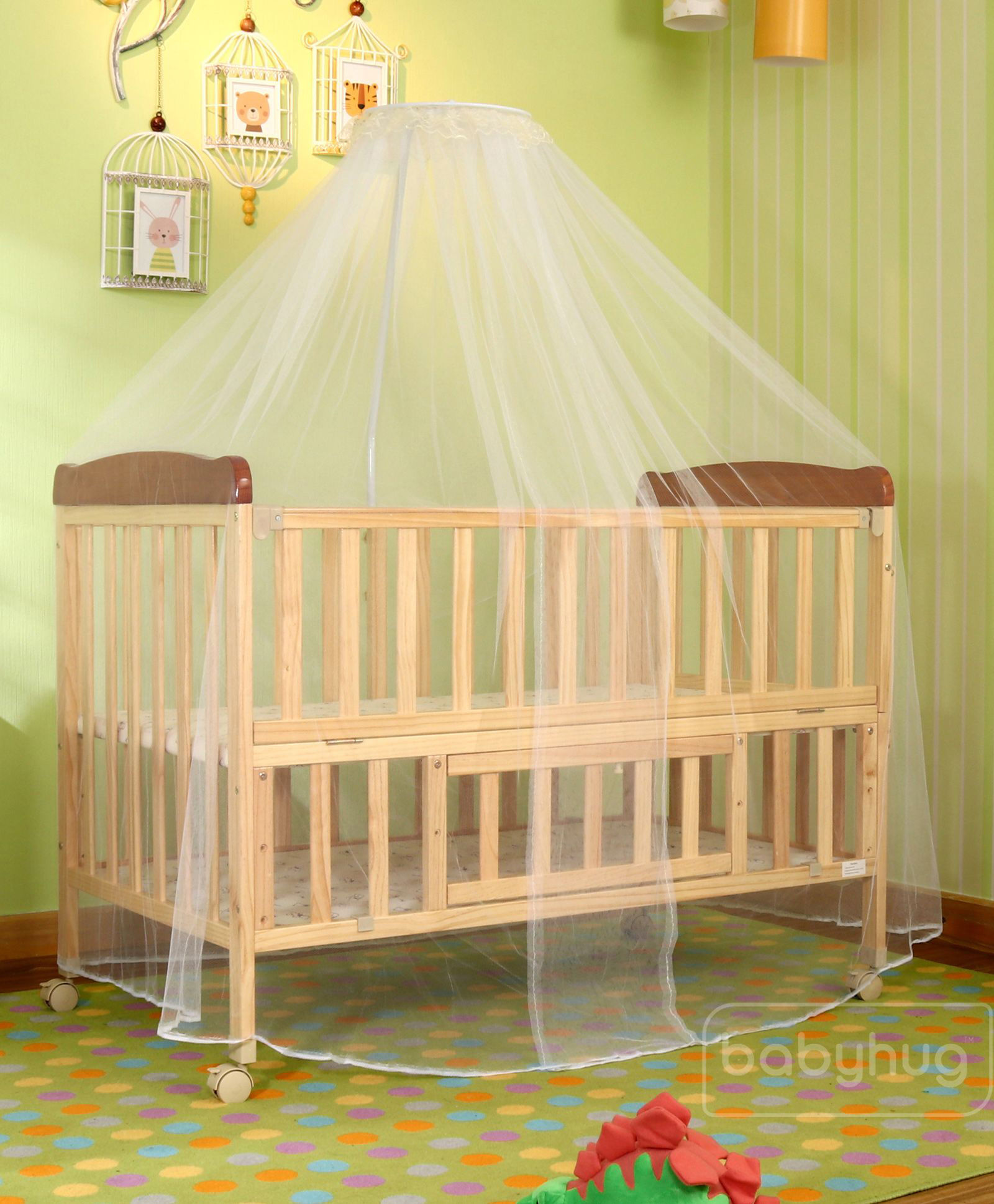 babyhug hamilton wooden cot