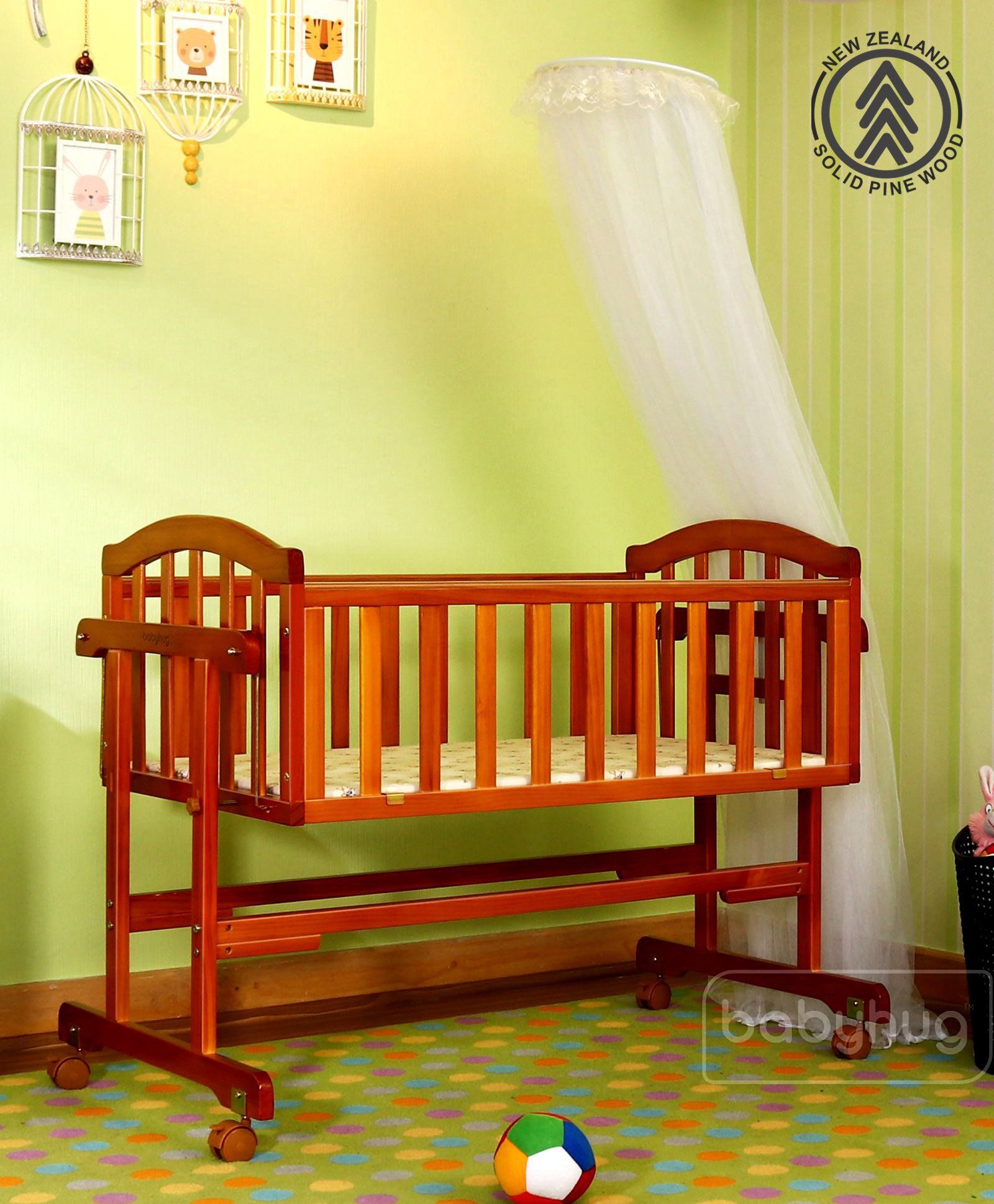 babyhug wooden cradle