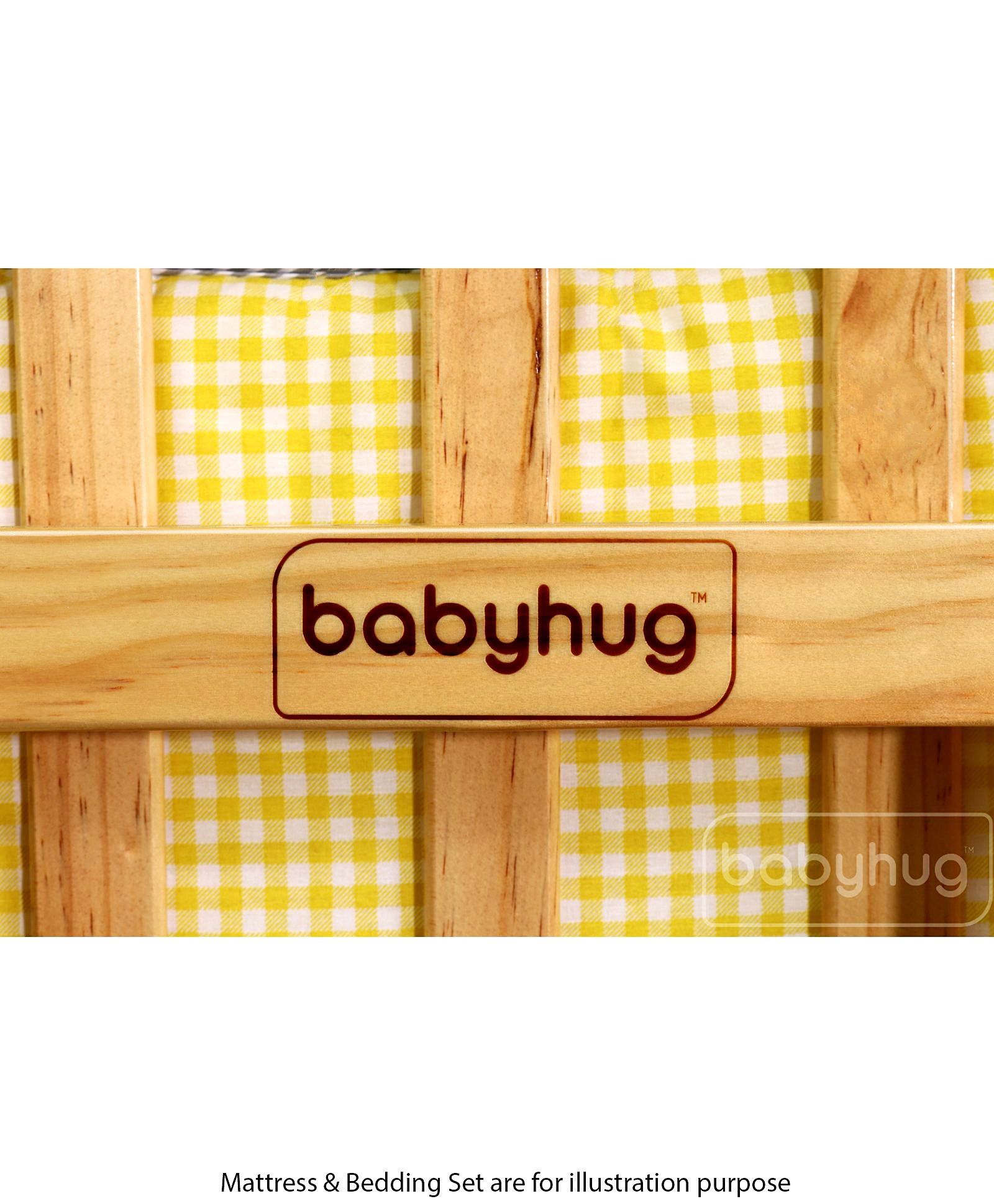 babyhug ionia wooden cradle