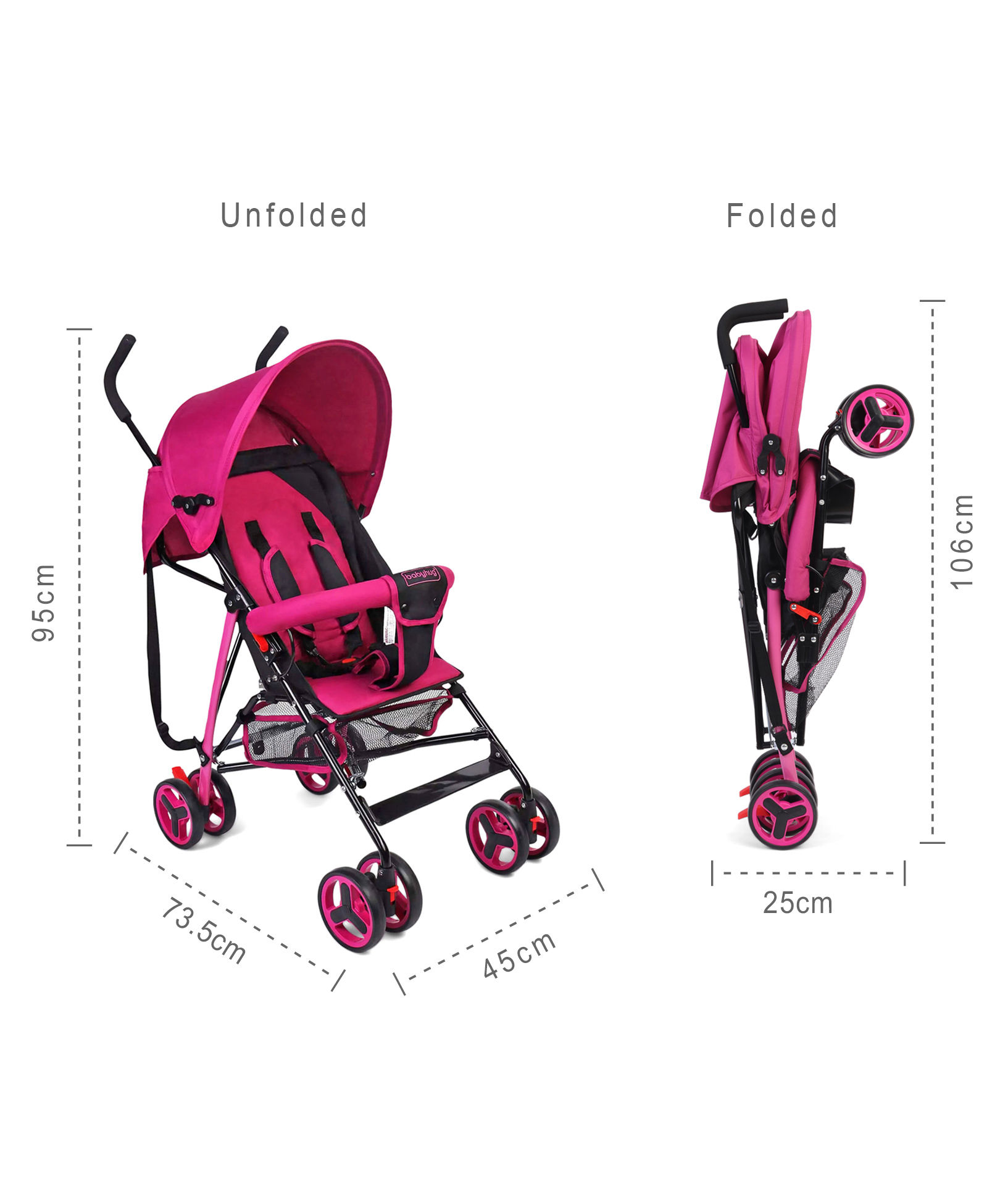 babyhug easy travel stroller